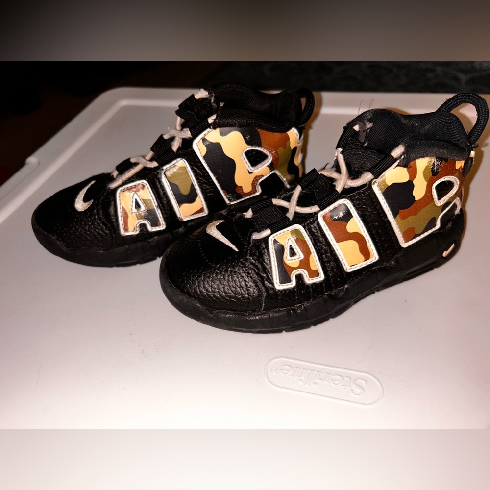 Nike Air More Uptempo Qs Gs - Nike Camo Air More Uptempo - 10c